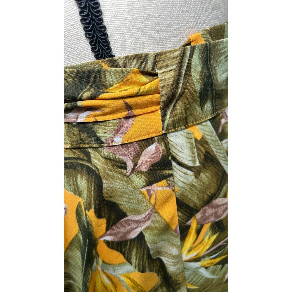 Lulus Away to the Islands Small NWT Marigold Tropical Print‎ Wrap Maxi Skirt - Picture 7 of 10
